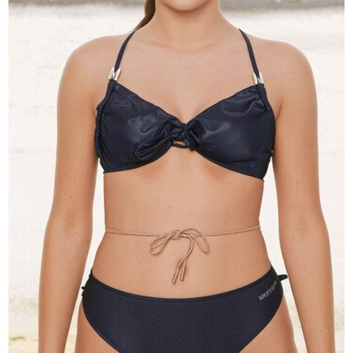 Moschino Halter Underwire Bikini Top Navy