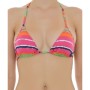 Moschino Multicolor Striped Triangle Bikini Top