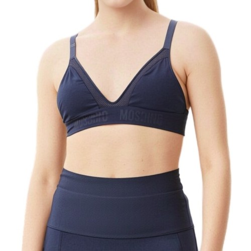 Moschino Navy V-Neck Sports Bra