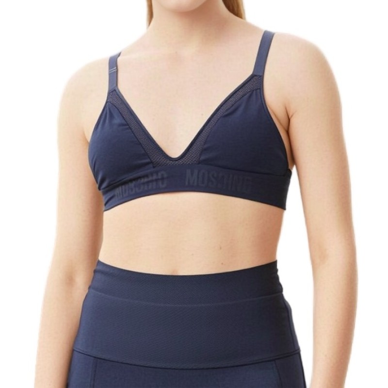 Moschino Navy V-Neck Sports Bra
