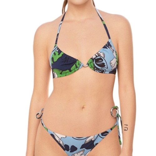Moschino Cartoon Print Bikini Top Multi