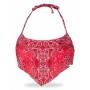 Moschino Red Paisley Bandana Bikini Top