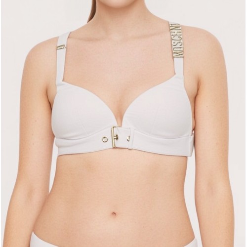 Moschino Buckle Detail Bikini Top Nude