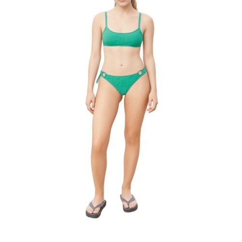 Moschino Green Textured Bikini Bottom