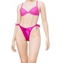 Moschino High-Cut Tie-Side Bikini Bottom Fuchsia