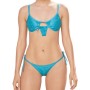 Moschino Tie-Side Triangle Bikini Set Turquoise