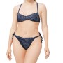 Moschino Navy Leaf Print Bikini Set
