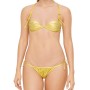 Moschino Metallic Gold Triangle Bikini Set