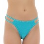 Moschino Glitter Strappy Bikini Bottom Turquoise