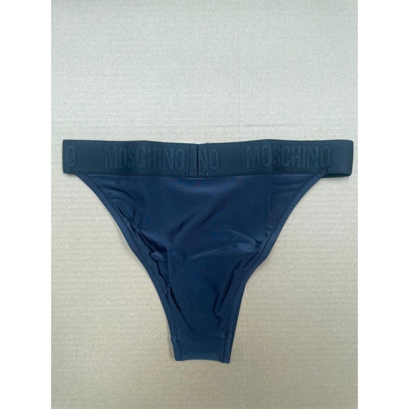 Moschino Logo Band Bikini Bottom Navy
