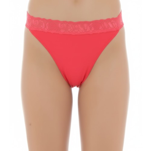 Moschino Coral Lace Trim Bikini Bottom