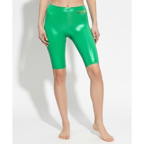 Moschino Green Latex Cycling Shorts