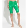 Moschino Green Latex Cycling Shorts