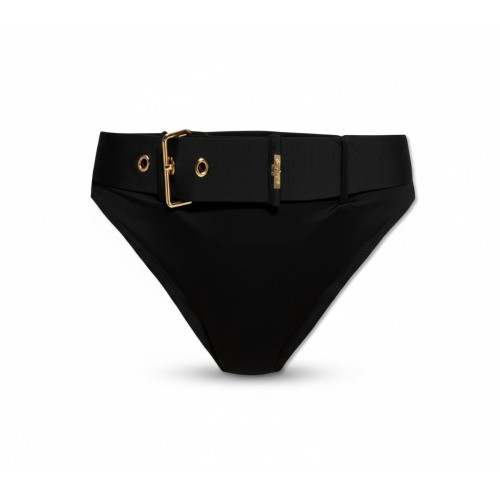 Moschino High Waist Bikini Bottom Black