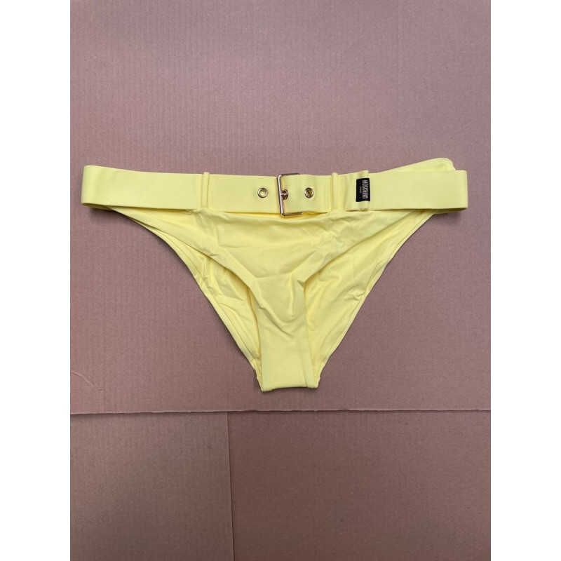 Moschino Belted Bikini Bottom Yellow
