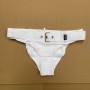 Moschino Belted High-Waist Bikini Bottom White