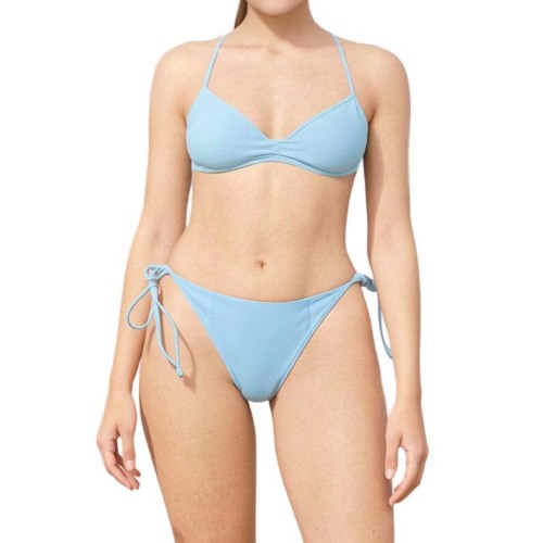 Moschino Sky Blue Triangle Bikini Set