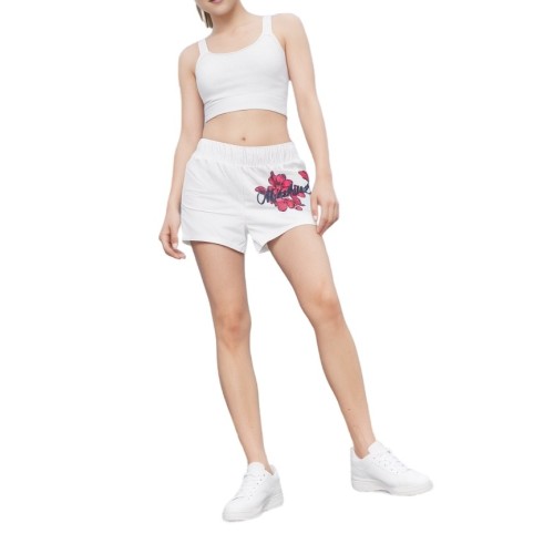 Moschino Floral Logo Beach Shorts White