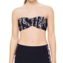 Moschino Leopard Print Bandeau Bikini Top Black