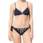 Moschino Leopard Print Triangle Bikini Set Black