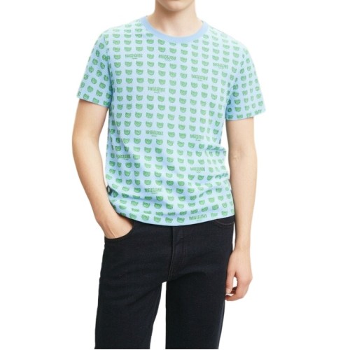 Moschino Bear Print T-Shirt Light Blue