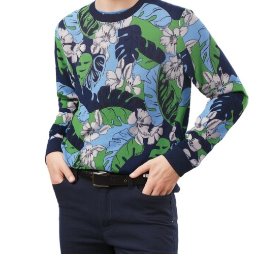 Moschino Tropical Floral Print Crewneck Sweatshirt Multicolor