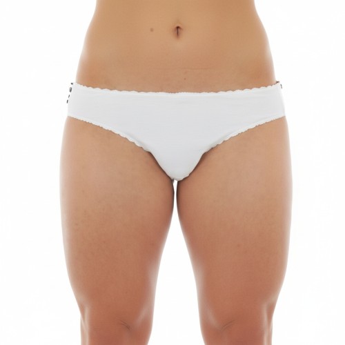 Moschino White Cotton Bikini Brief