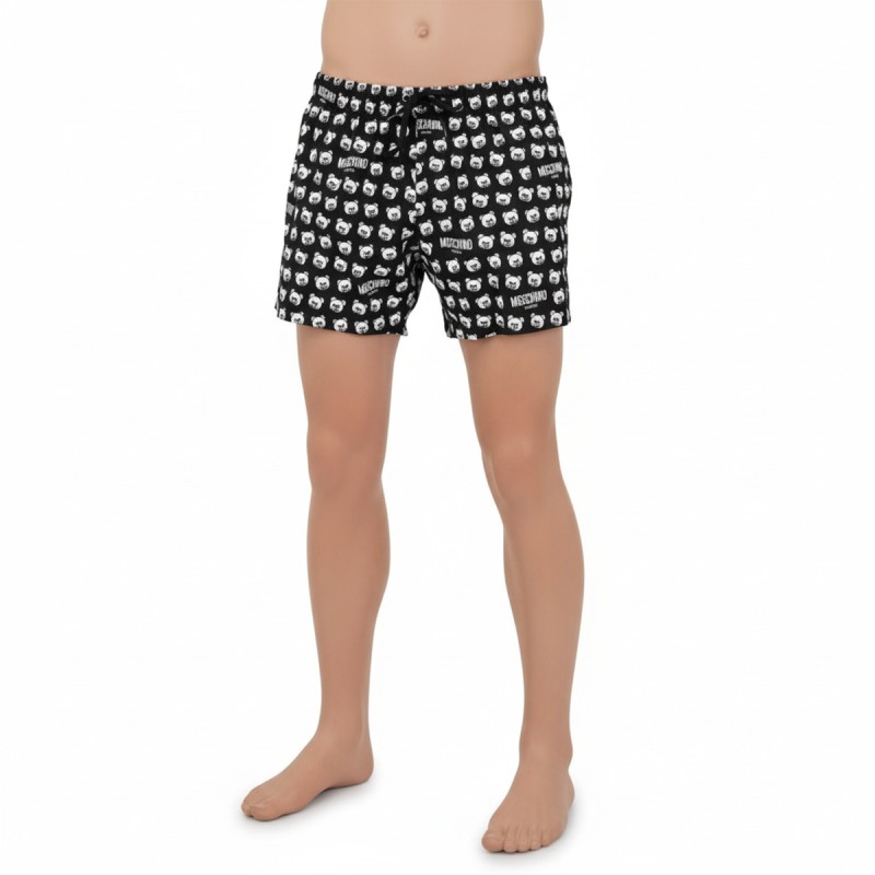 Moschino Bear Print Swim Shorts Black