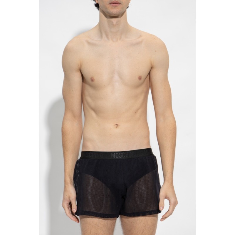Moschino Black Mesh Swim Briefs