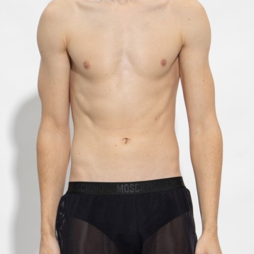 Moschino Black Mesh Swim Briefs