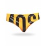 Moschino Logo Print Swim Brief Yellow