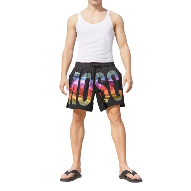 Moschino Logo Gradient Swim Boxer Black