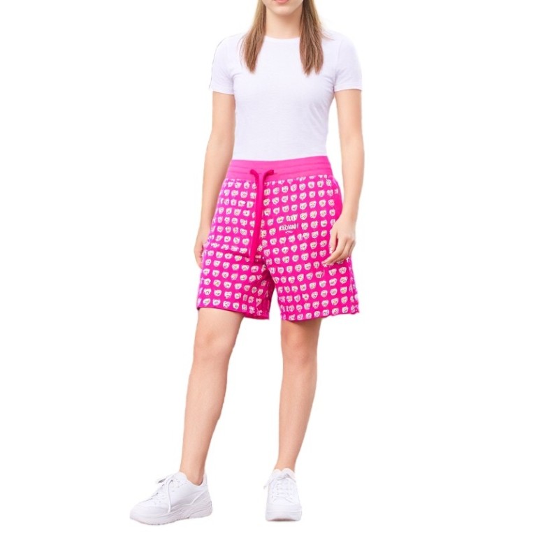 Moschino Heart Print Beach Shorts Pink