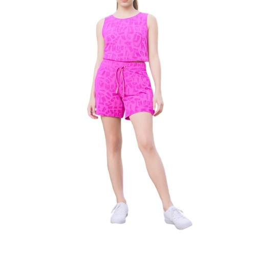 Moschino Pink Logo Print Romper