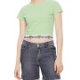 Moschino Logo Waistband Cropped T-shirt Green