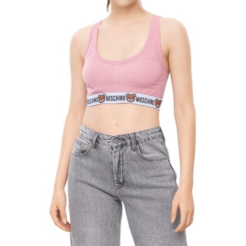 Moschino Teddy Bear Sports Bra Pink
