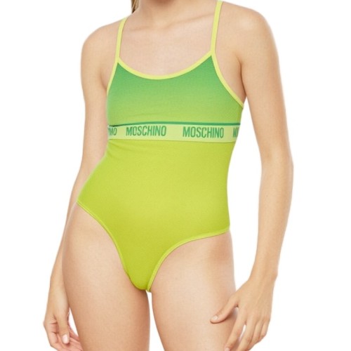 Moschino Gradient Green Logo Bodysuit
