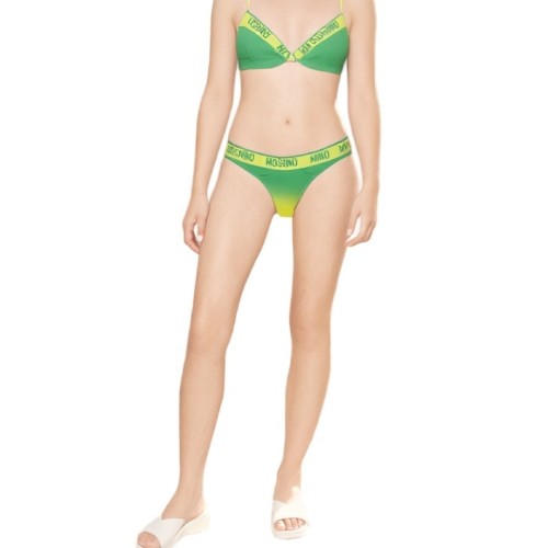 Moschino Logo Band Bikini Green Ombre