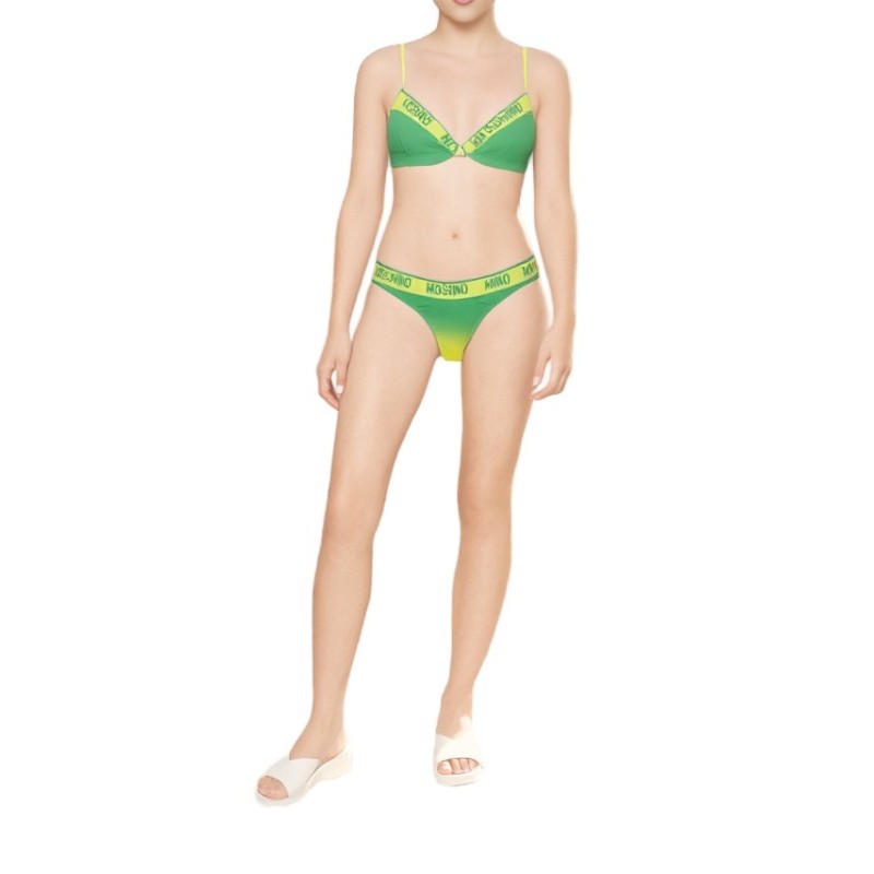 Moschino Logo Band Bikini Green Ombre