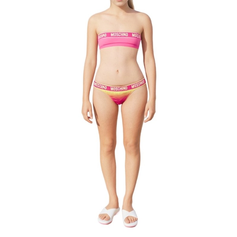Moschino Logo Rainbow Bikini Multi Fucsia