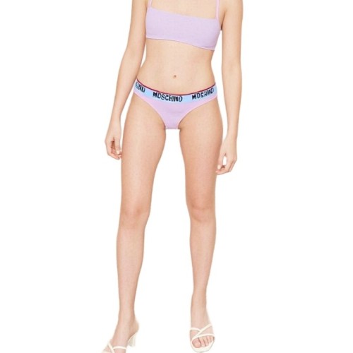 Moschino Logo Band Pink Thong Set