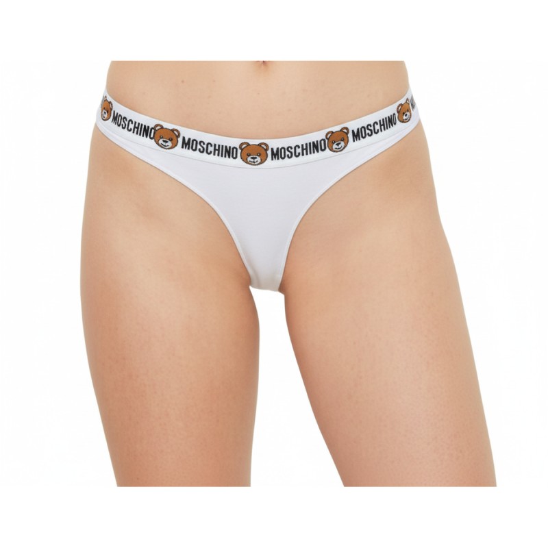 Moschino Teddy Bear Logo Brief White