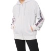 Moschino Logo Tape Zip Hoodie White