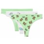 Moschino Teddy Bear Print Thong Green