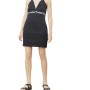 Moschino Logo Belt Halter Dress Black