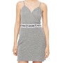 Moschino Logo Belt Slip Dress Grey