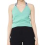 Moschino Logo Halter Vest Green