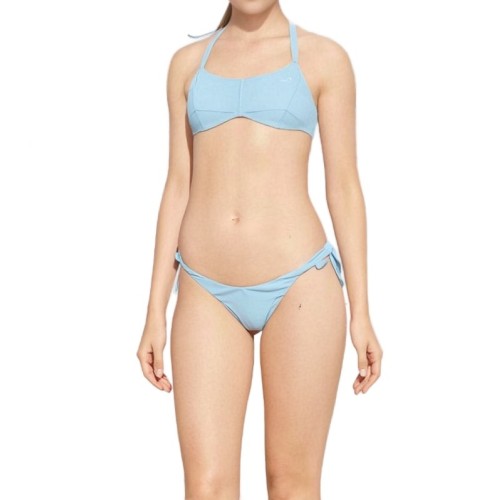 Moschino Light Blue Halter Bikini Set
