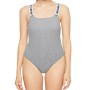 Moschino Logo Strap Bodysuit Grey