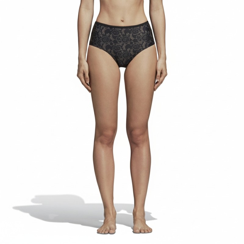 Adidas Rose Pattern High-Waisted Briefs Black